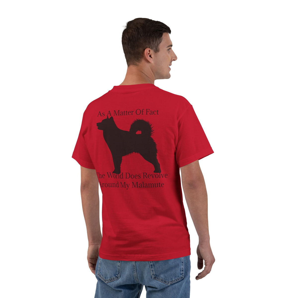 Matter Of Fact Malamute Men's Short-Sleeve Crewneck Tee