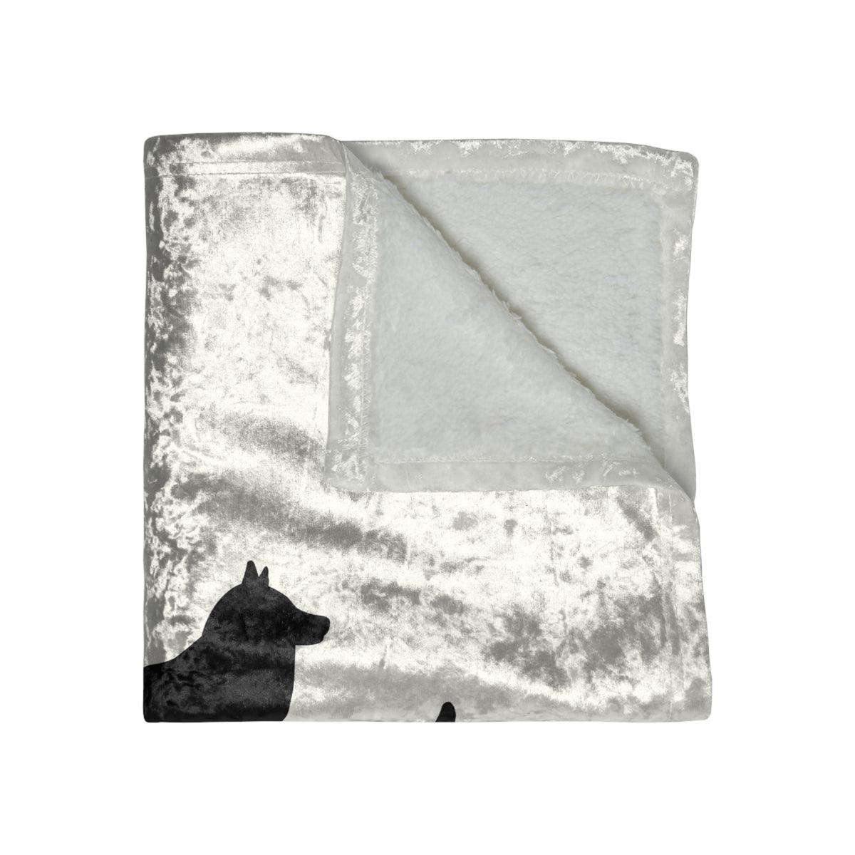 My Heart Beats For Malamutes Crushed Velvet Blanket
