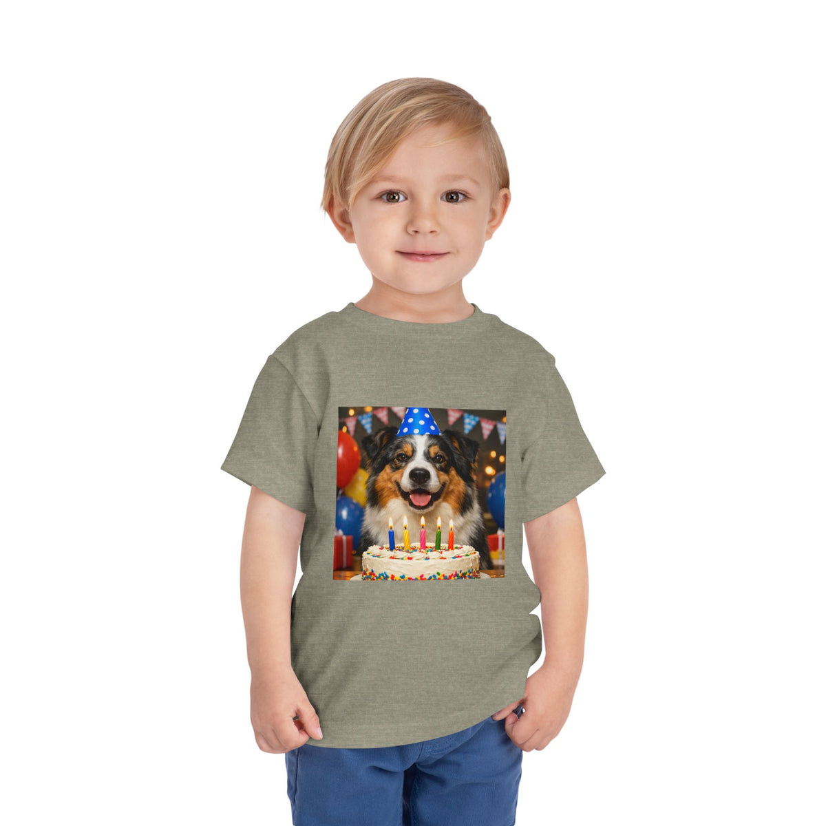 Birthday Buddy Aussie Toddler Unisex Short Sleeve Crewneck Tee