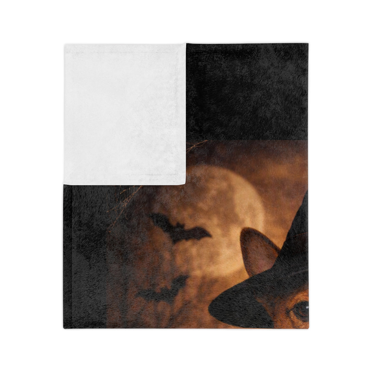 Witch Hat Pack Basenji Velveteen Microfiber Blanket