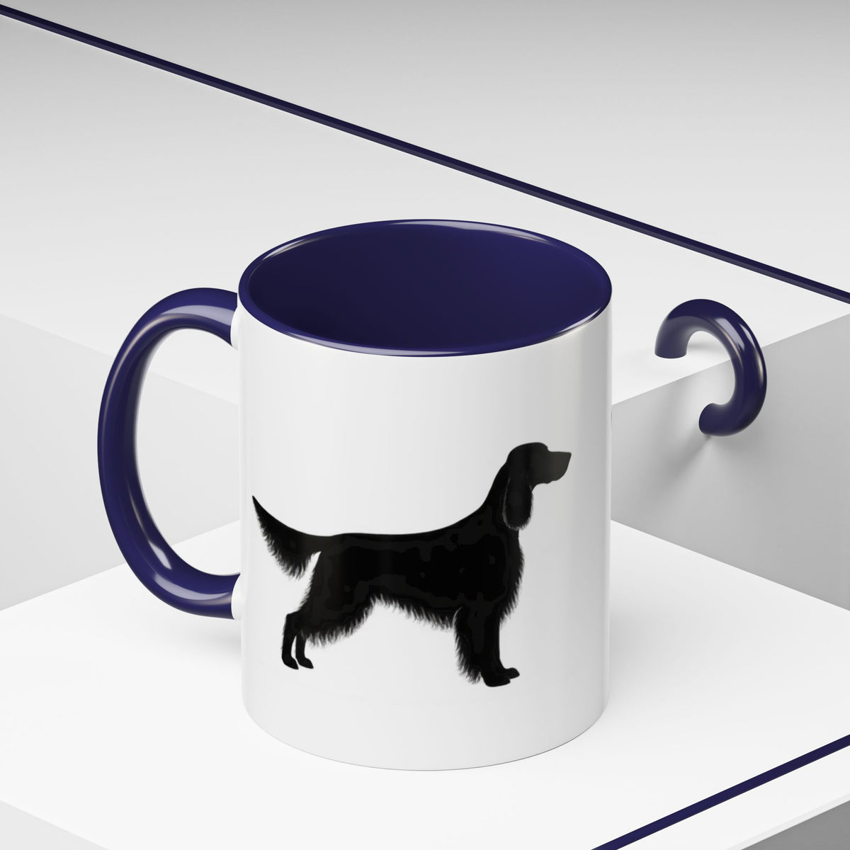 English Setter Silhouette 2-Tone Coffee Mug