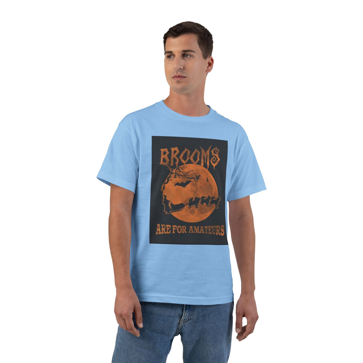 Brooms Are For Amateurs Men's Short-Sleeve Crewneck Tee