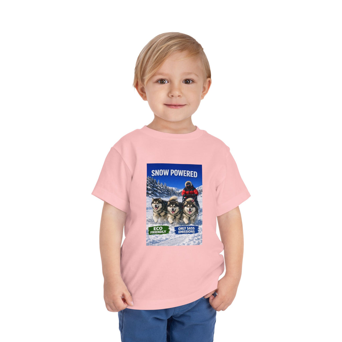 Snow Powered Toddler Unisex Short Sleeve Crewneck Tee