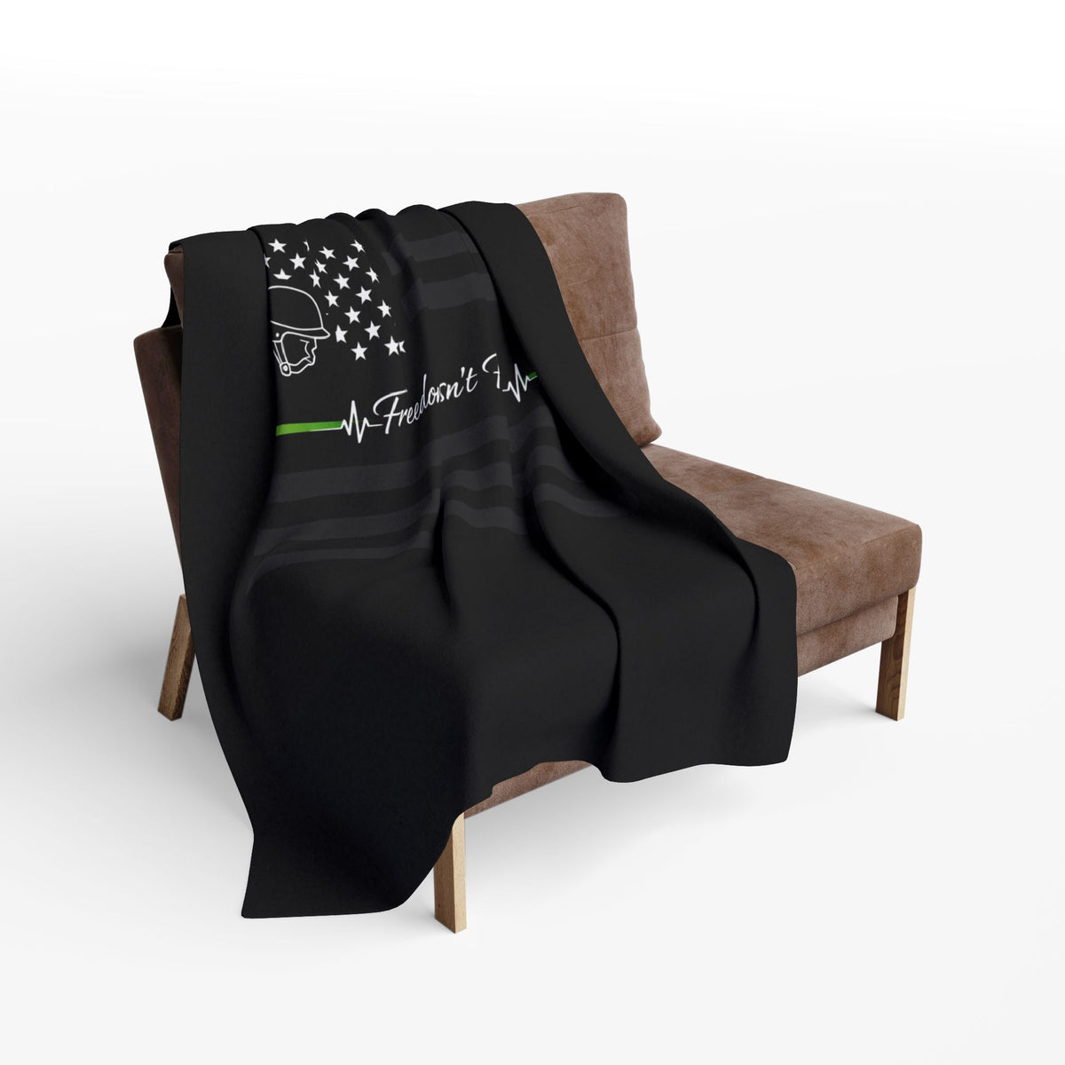 Thin Green Line Arctic Fleece Blanket