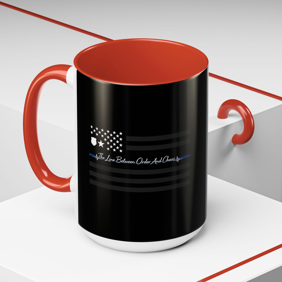 Thin Blue Line 2-Tone Coffee Mug