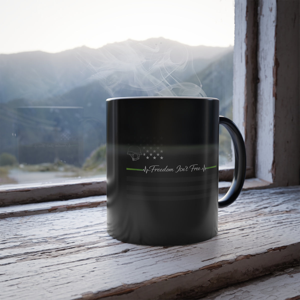 Thin Green Line Color Changing Mug