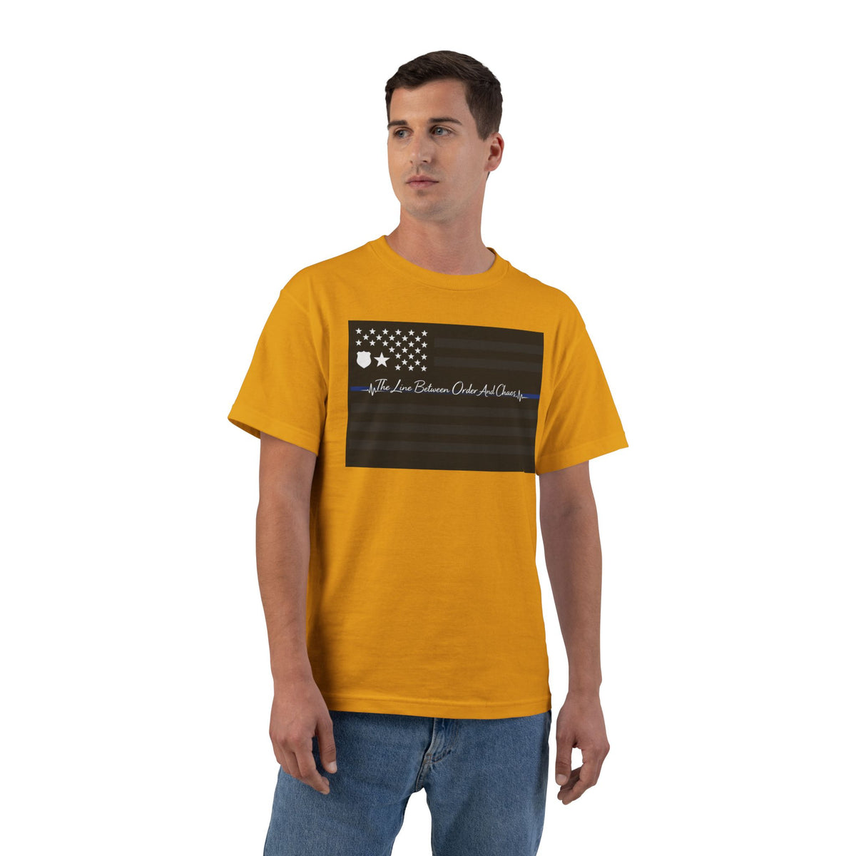 Thin Blue Line Men's Short-Sleeve Crewneck Tee