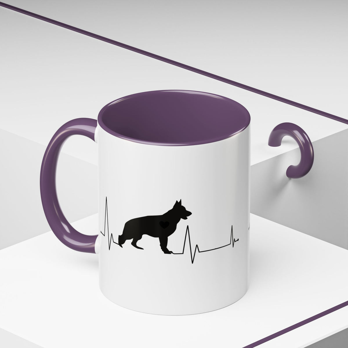 My Heart Beats For German Shepherds 2-Tone Coffee Mug