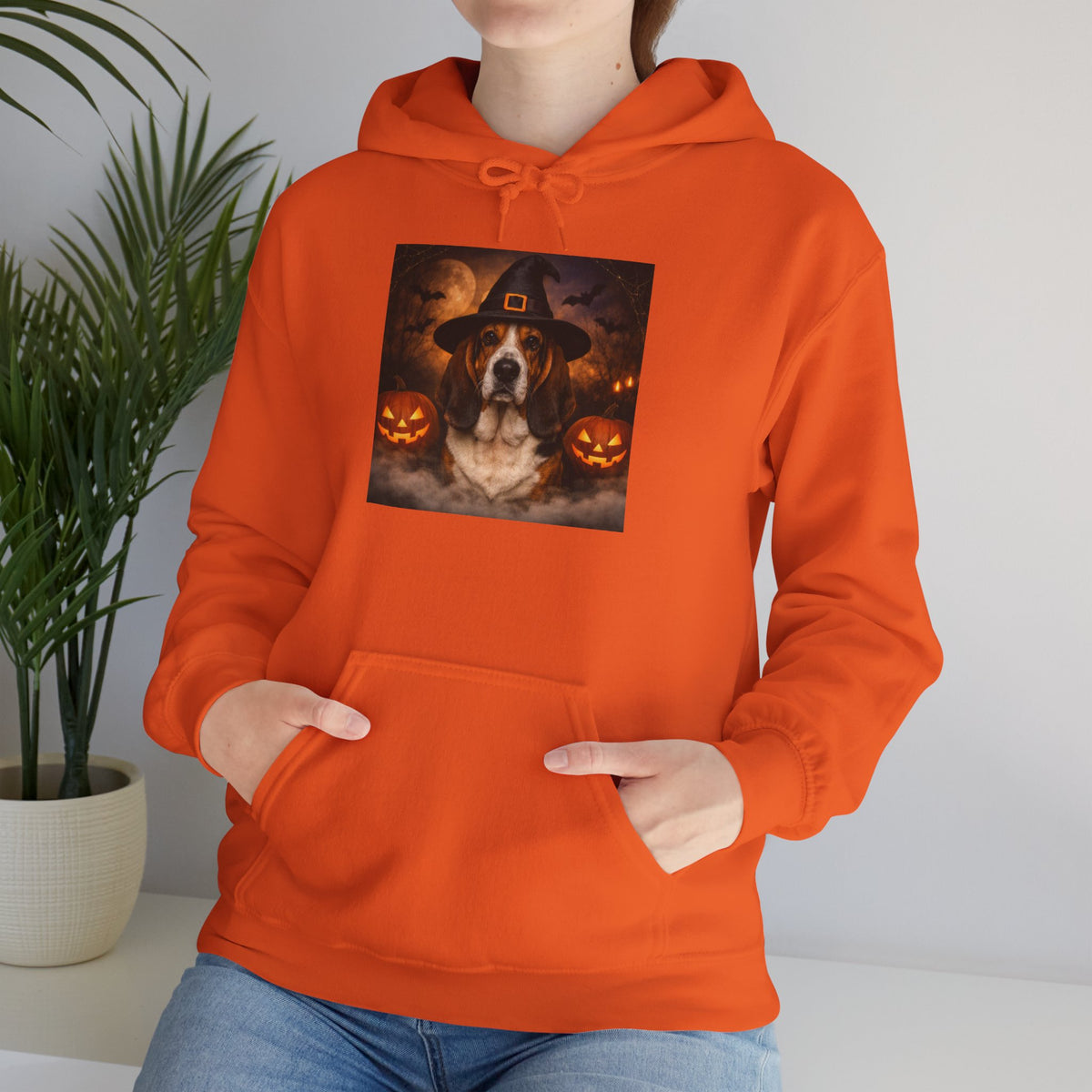Witch Hat Pack Basset Unisex Hoodie