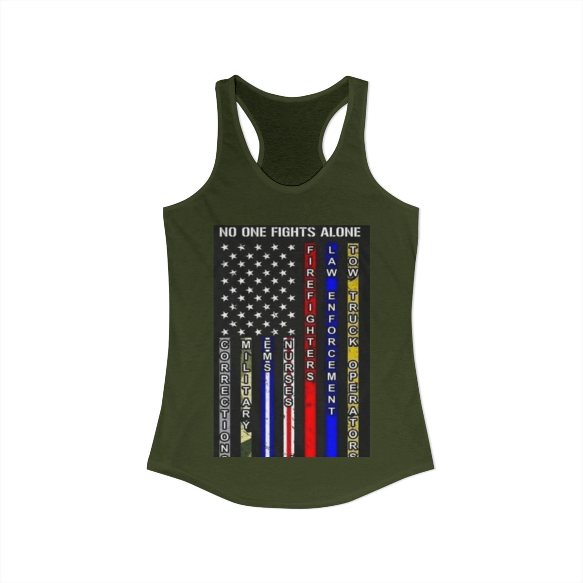 No One Fights Alone Women's Racerback Tank