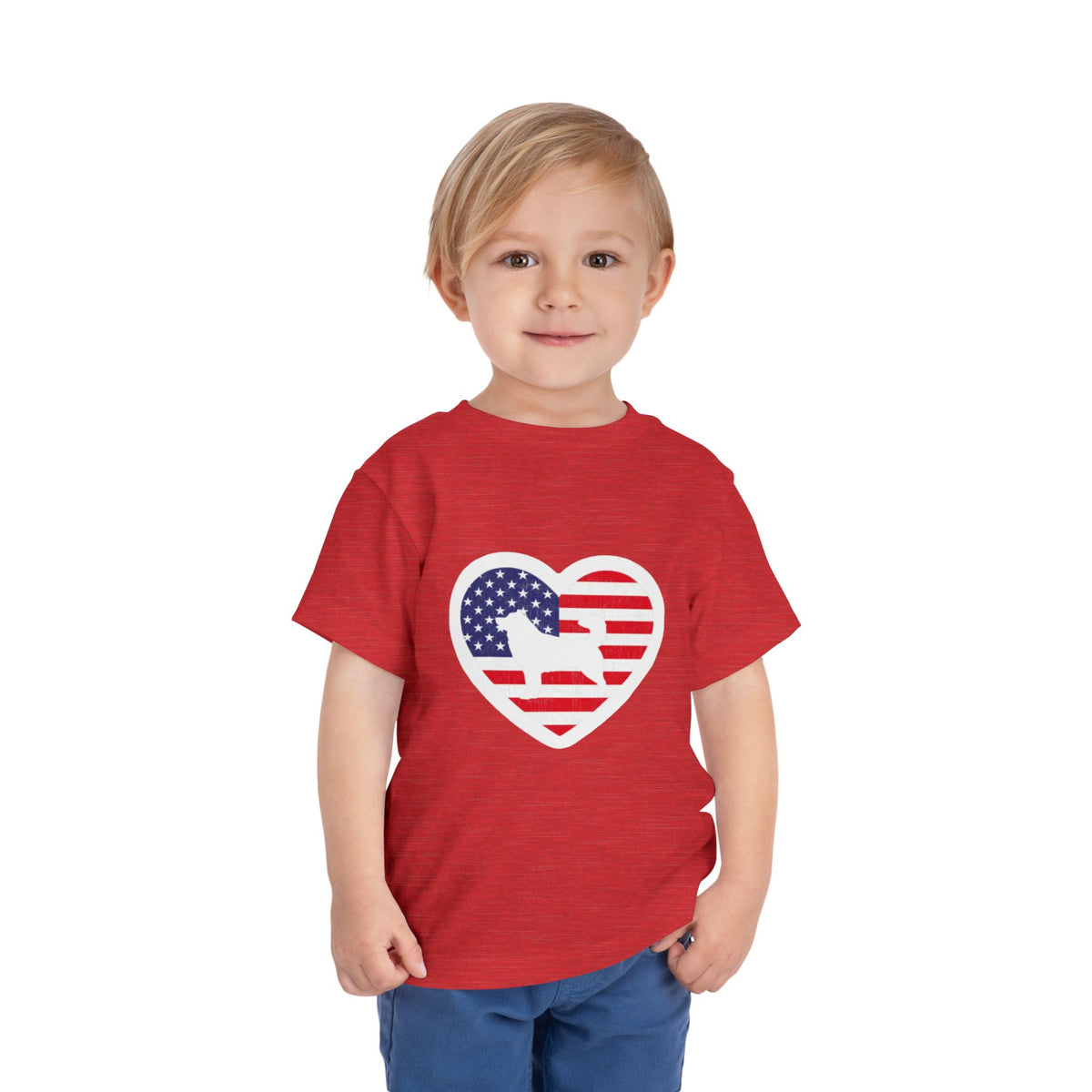 Malamute Flag Toddler Unisex Short Sleeve Crewneck Tee
