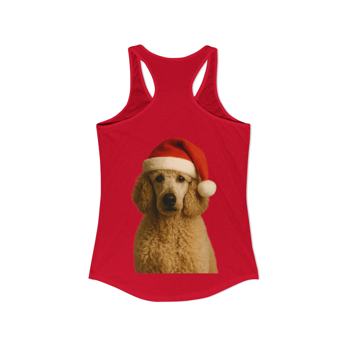 Santa Paws Poodle Women's Racerback Tank