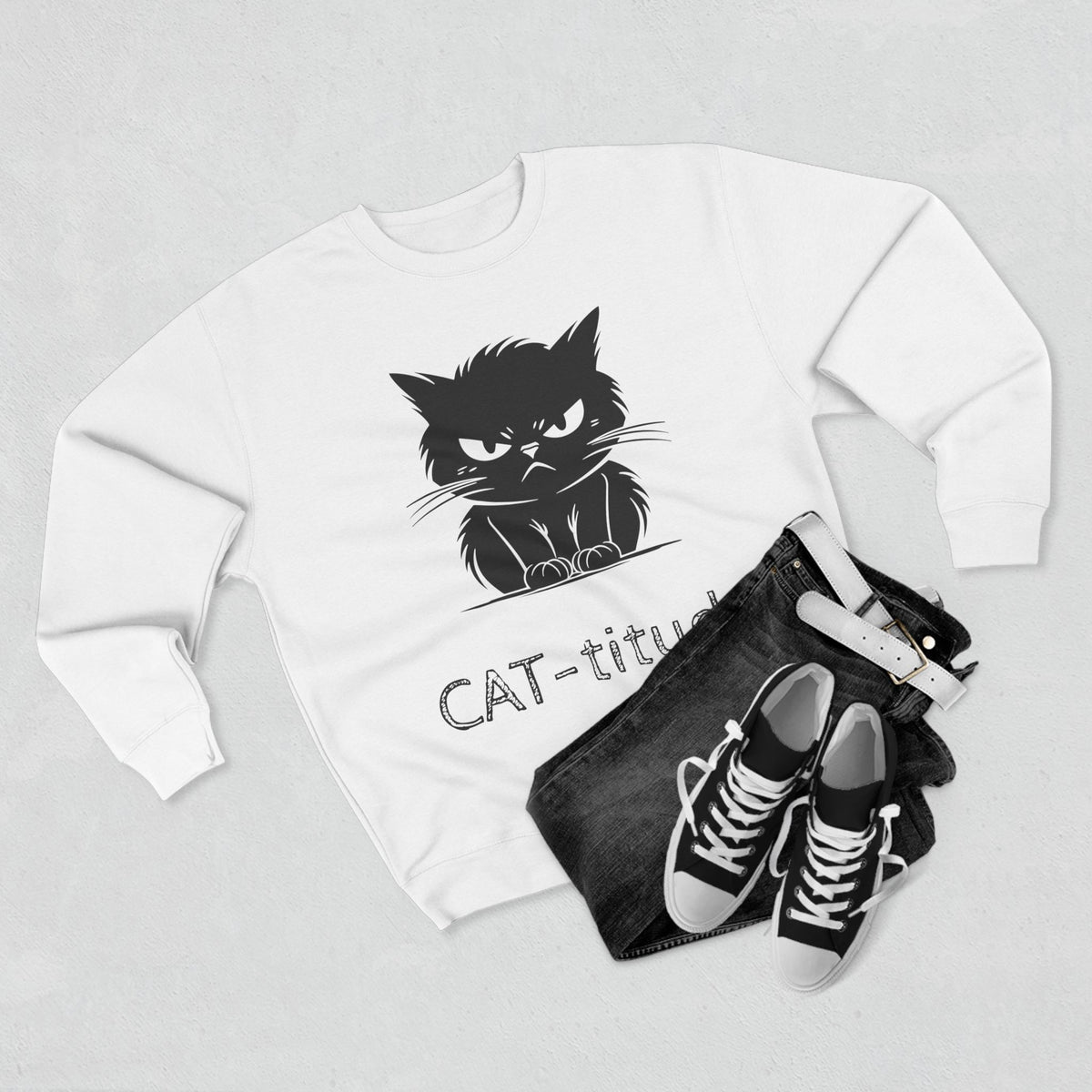 CAT-titude Unisex Crewneck Sweatshirt