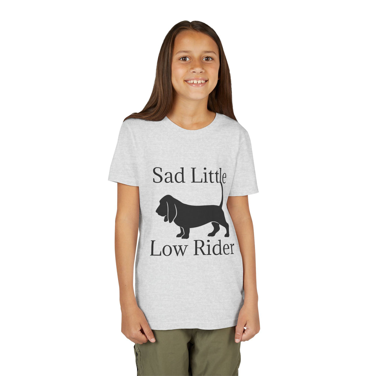 Sad Little Low Rider Youth Unisex Short Sleeve Crewneck Tee