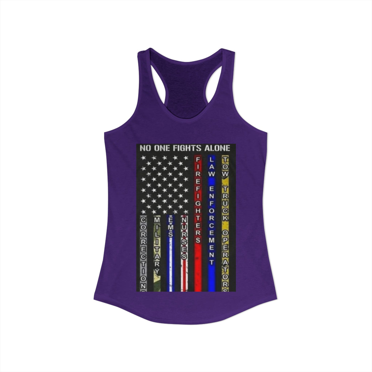 No One Fights Alone Women's Racerback Tank