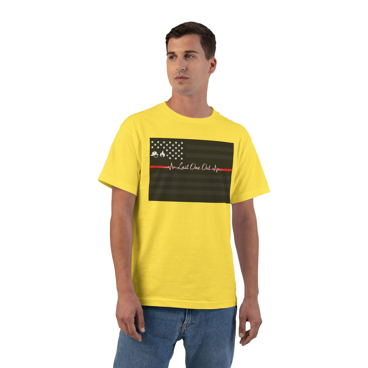 Thin Red Line Men's Short-Sleeve Crewneck Tee