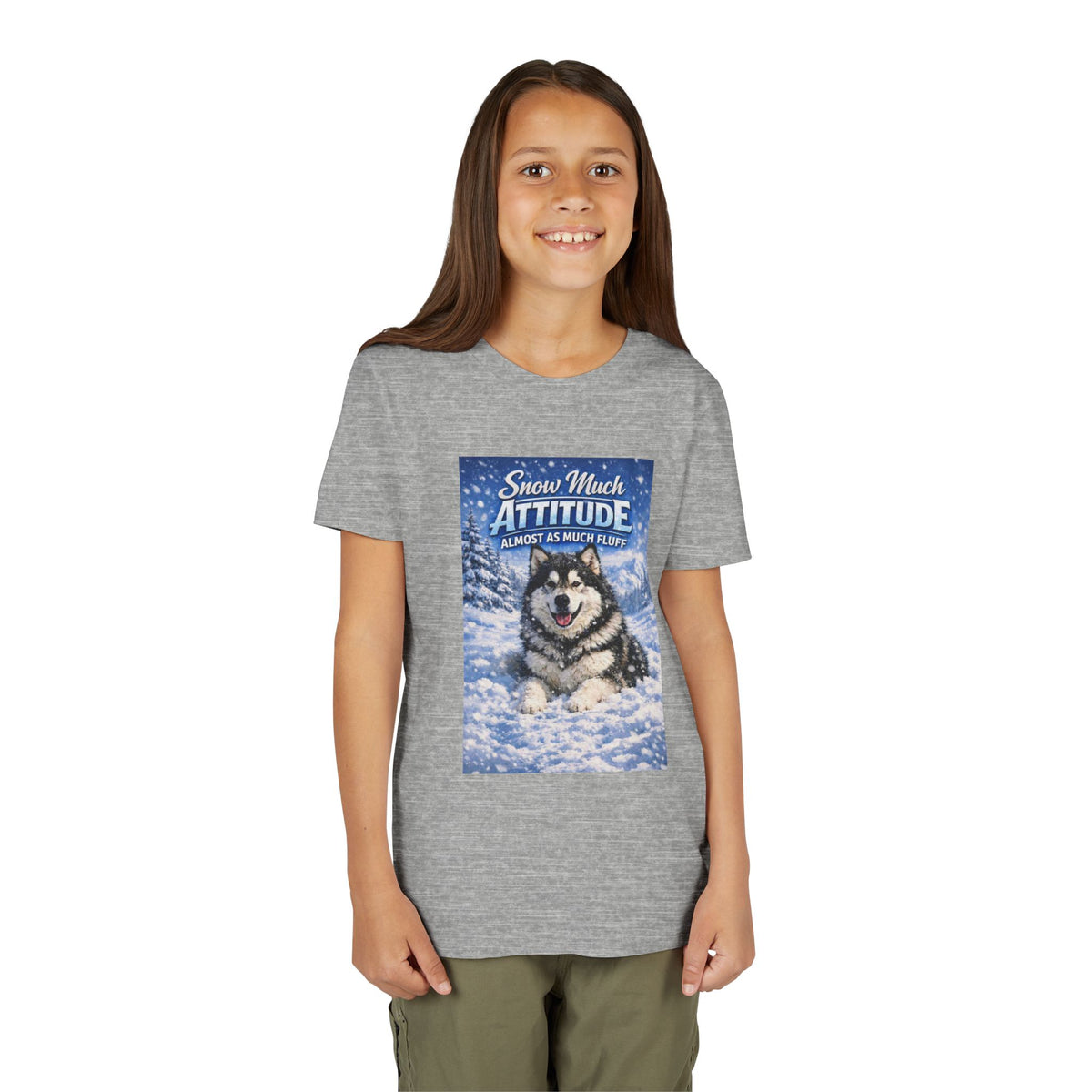 Snow Much Attitude Youth Unisex Short Sleeve Crewneck Tee