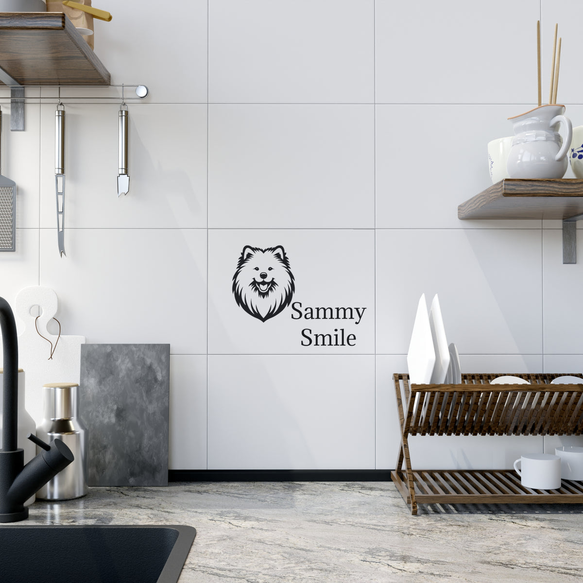 Sammy Smile Ceramic Photo Tile