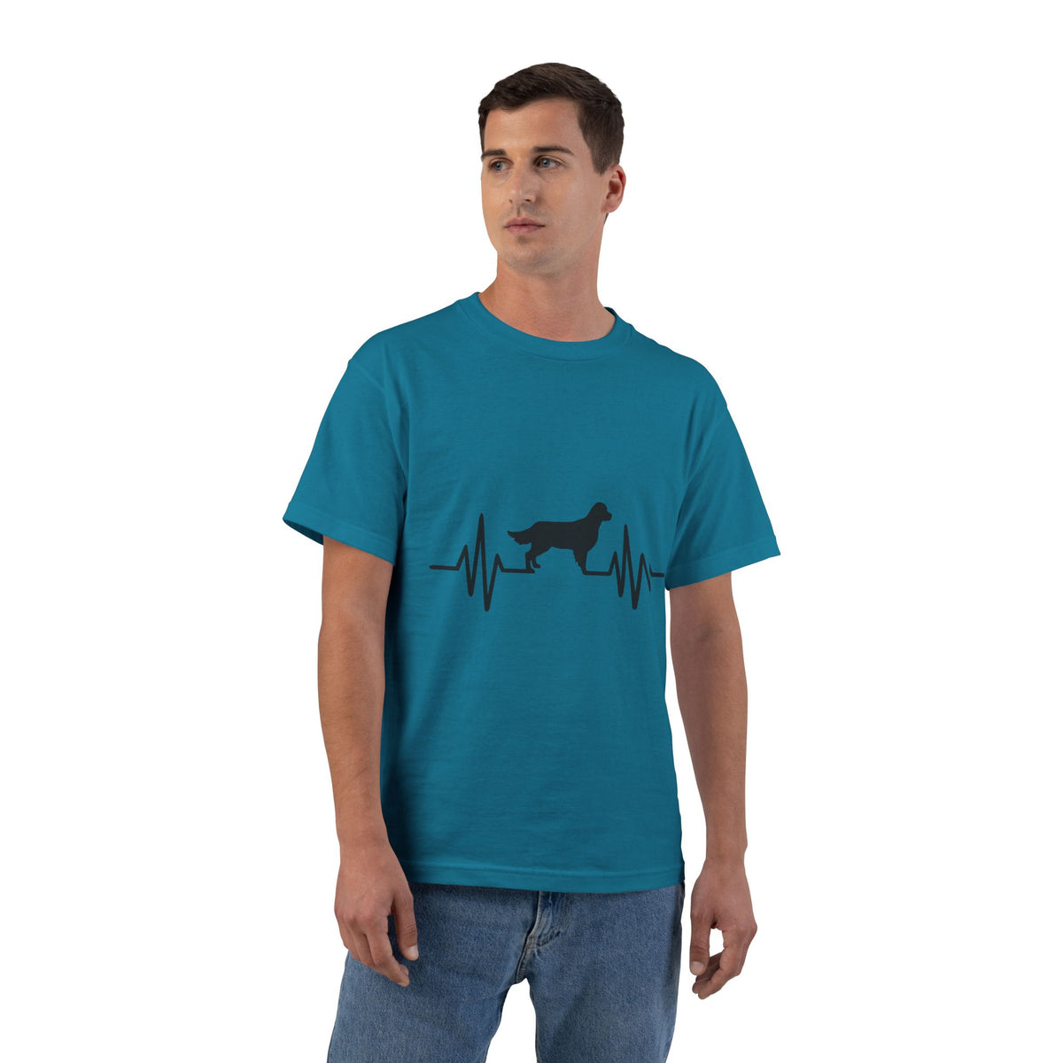 My Heart Beats For Goldens Men's Short-Sleeve Crewneck Tee
