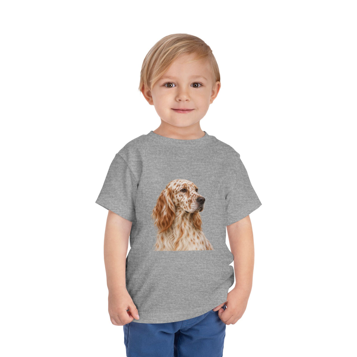 English Setter Head Toddler Unisex Short Sleeve Crewneck Tee
