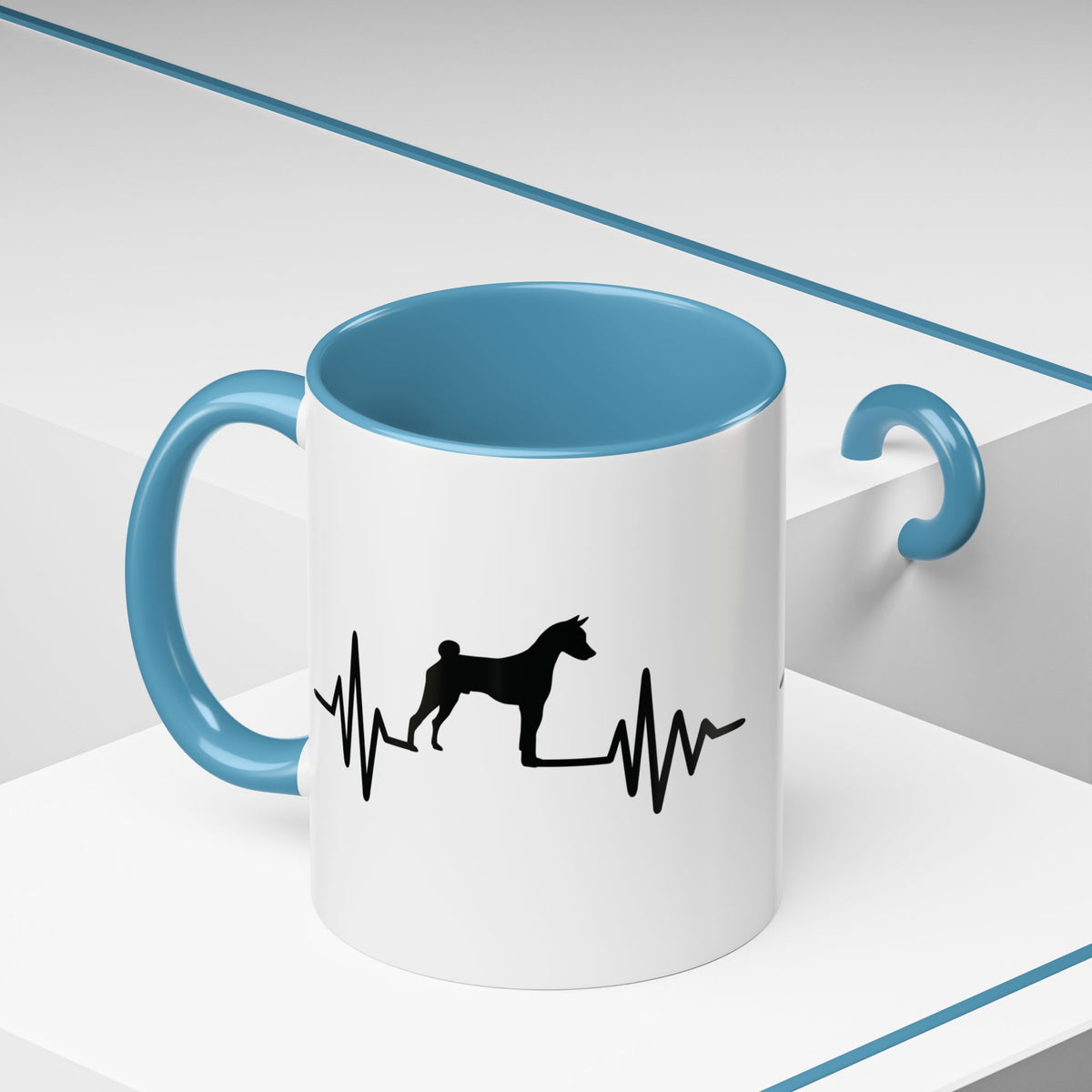My Heart Beats For Basenjis 2-Tone Coffee Mug