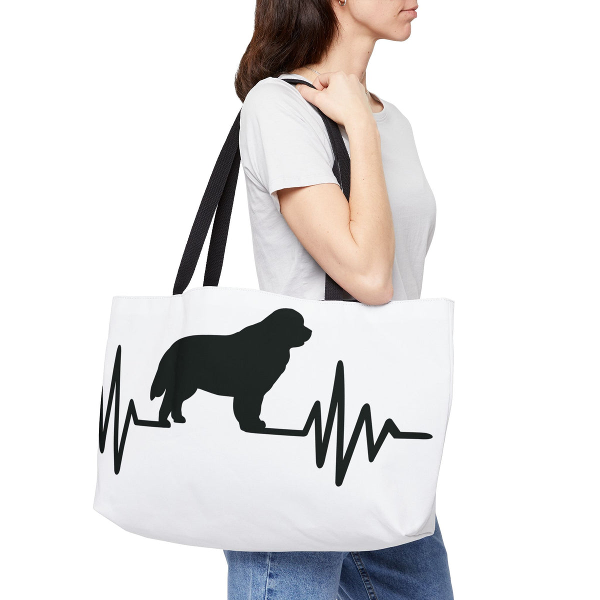 My Heart Beats For Newfies Weekender Tote Bag