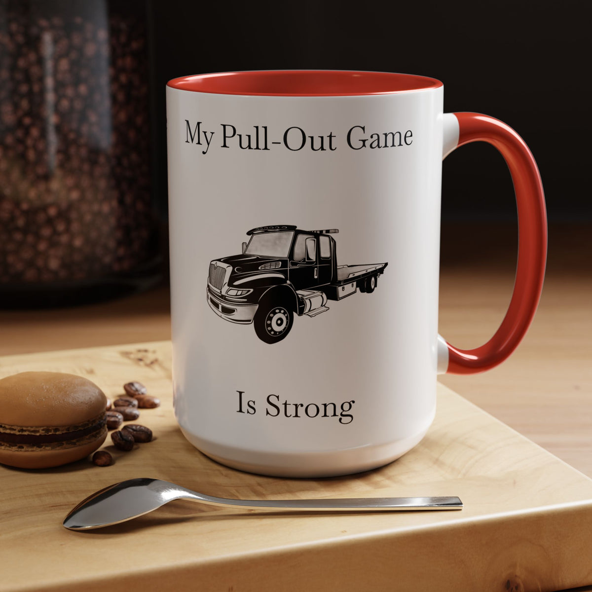 Pull Out Flatbed Tow Truck 2-Tone Coffee Mug