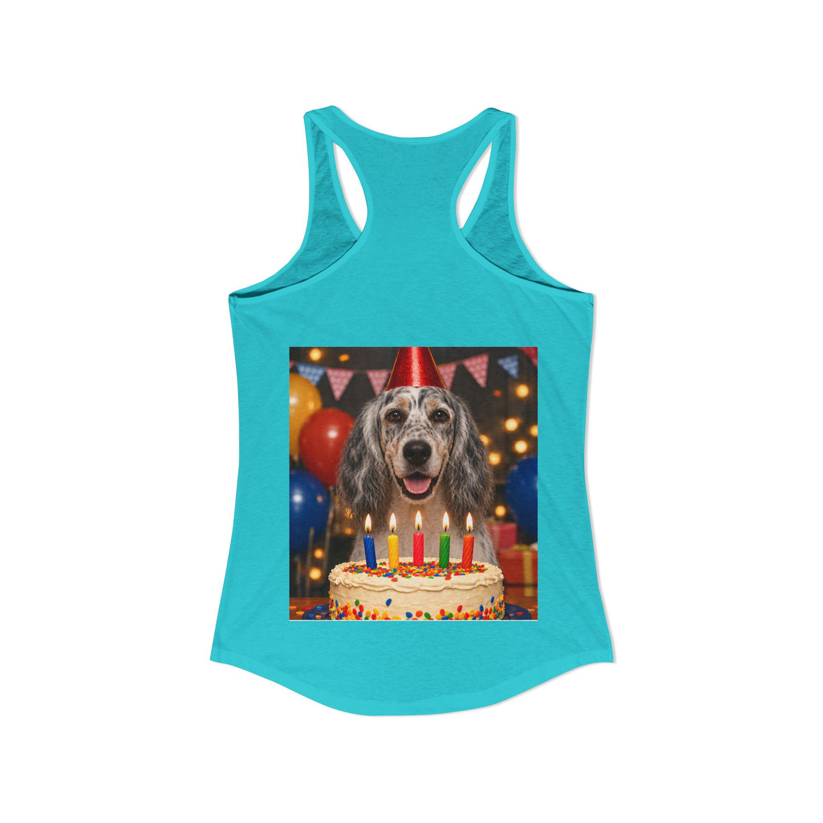 Birthday Buddy English Setter Women's Racerback Tank