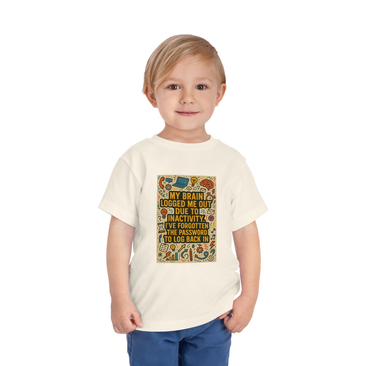 Logged Out Toddler Unisex Short Sleeve Crewneck Tee