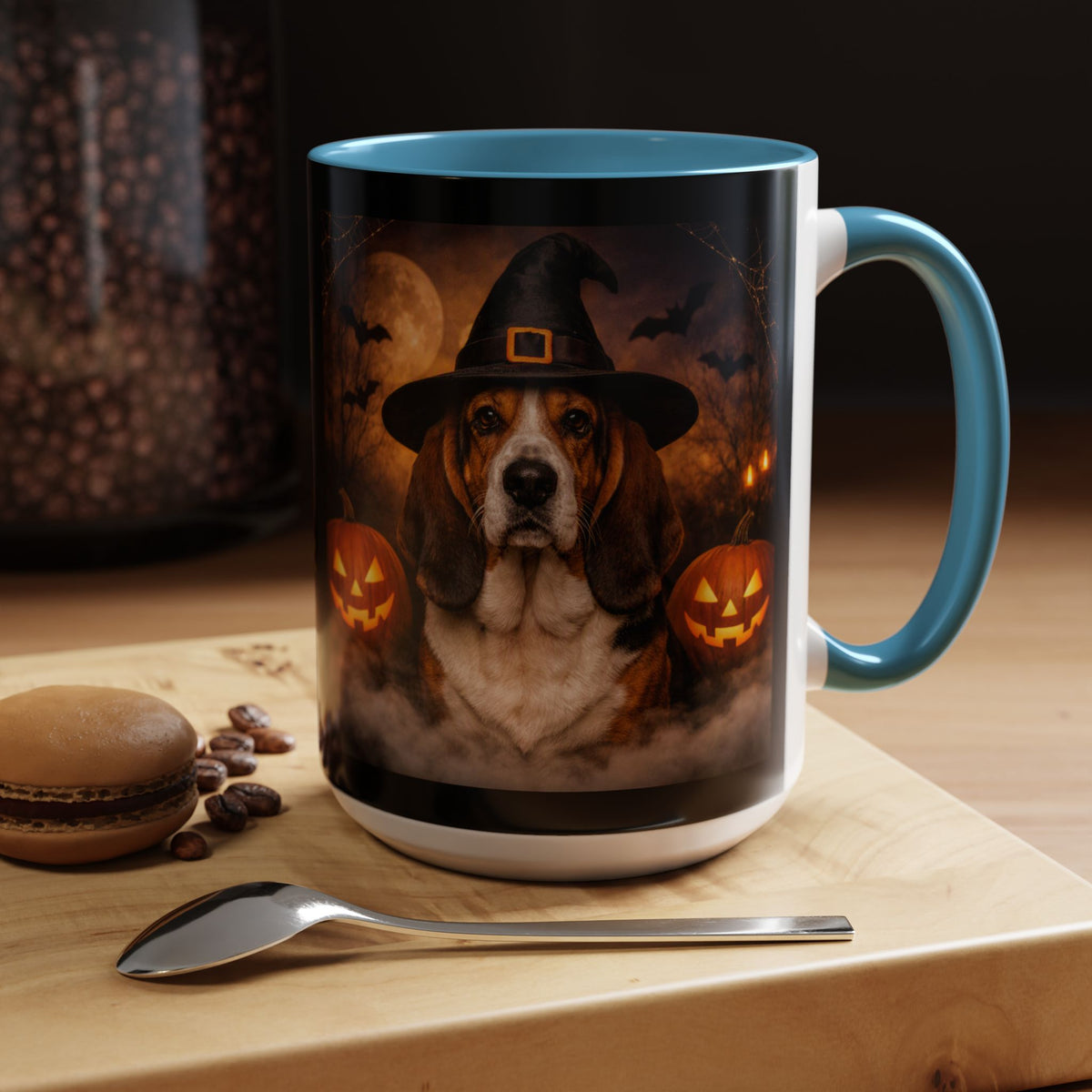 Witch Hat Pack Basset 2-Tone Coffee Mug