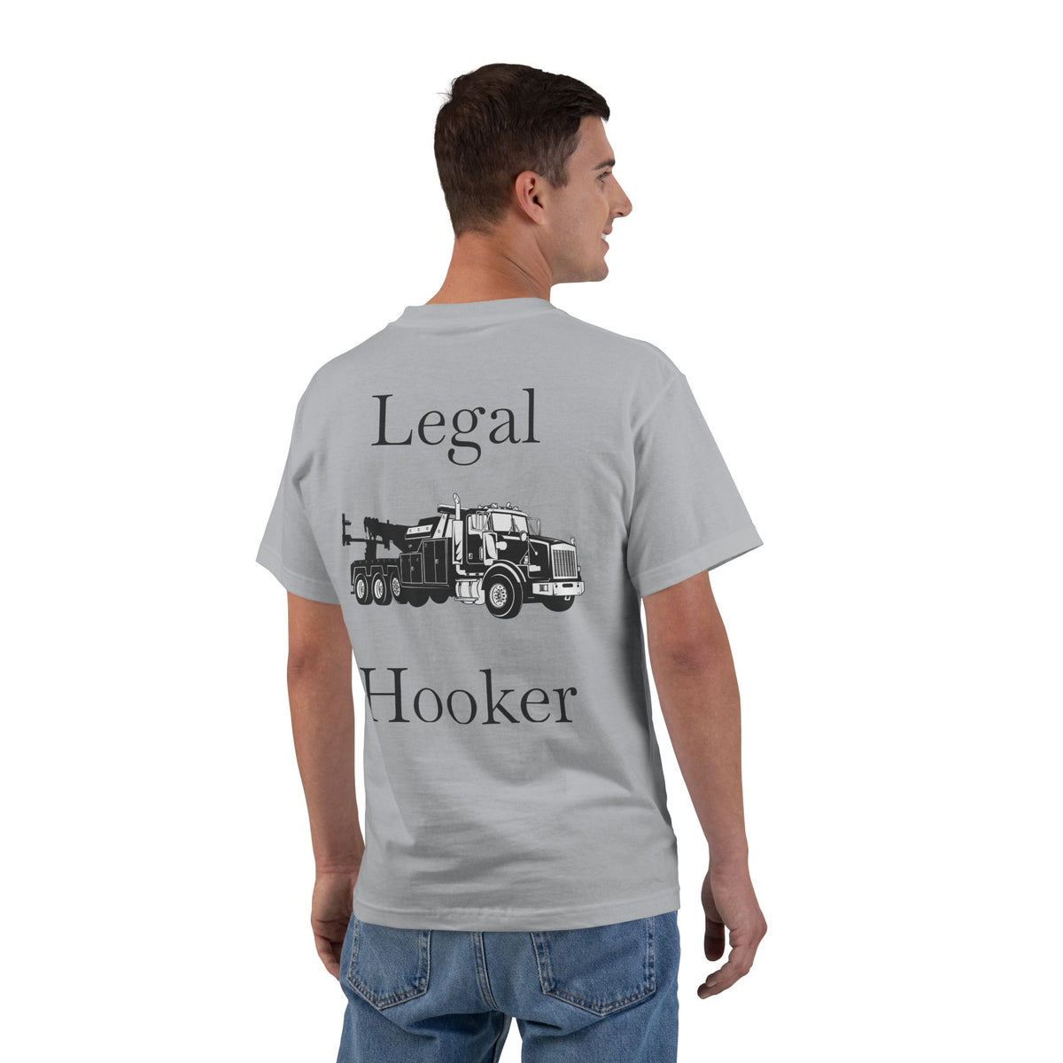 Legal H**ker Heavy Tow Truck Men's Short-Sleeve Crewneck Tee