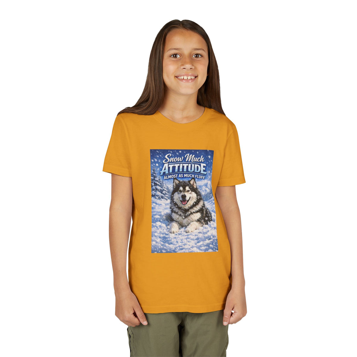 Snow Much Attitude Youth Unisex Short Sleeve Crewneck Tee