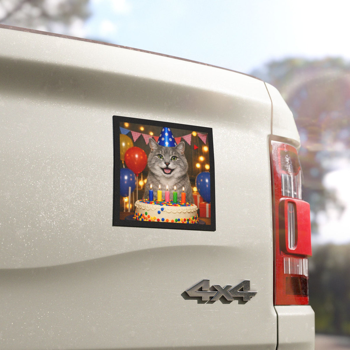 Birthday Buddy Cat Indoor/Outdoor Magnet