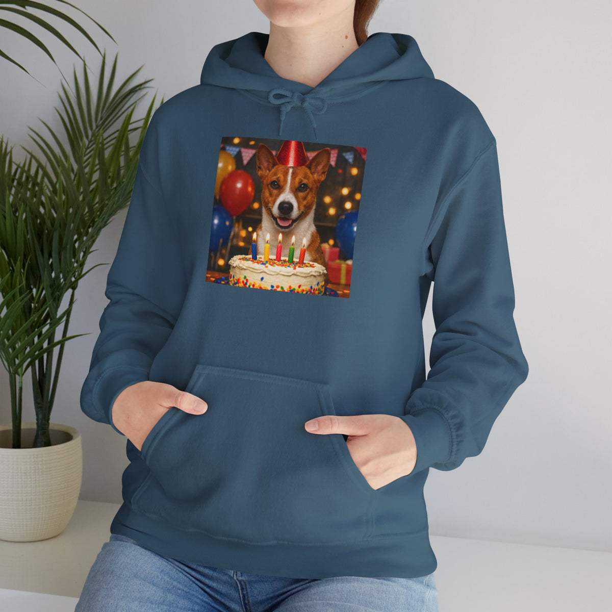 Birthday Buddy Basenji Unisex Hoodie