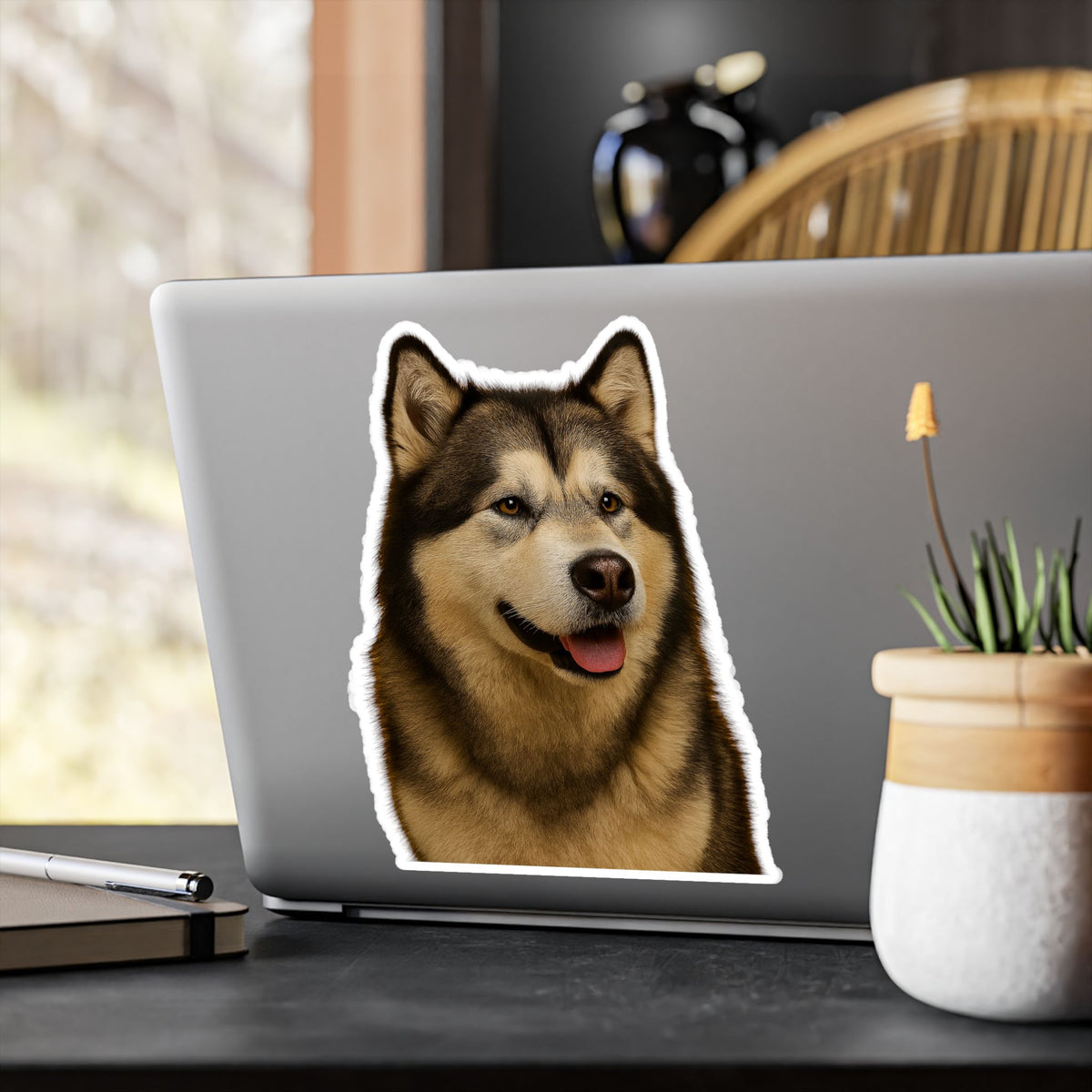 Malamute Head Vinyl Decal