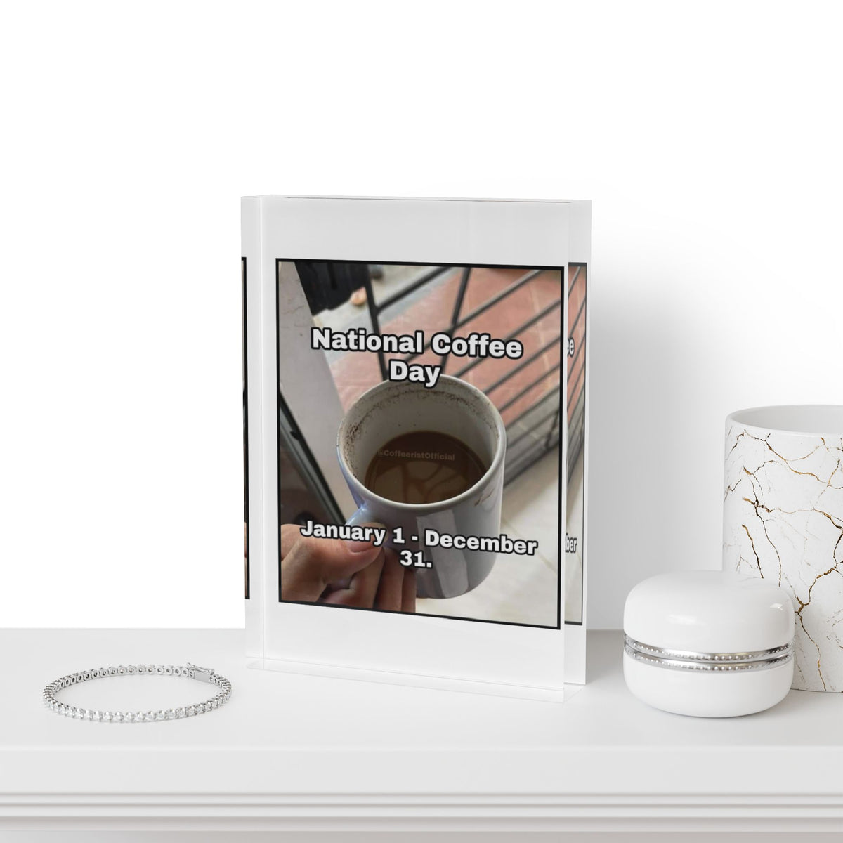 National Coffee Day Acrylic Photo Block