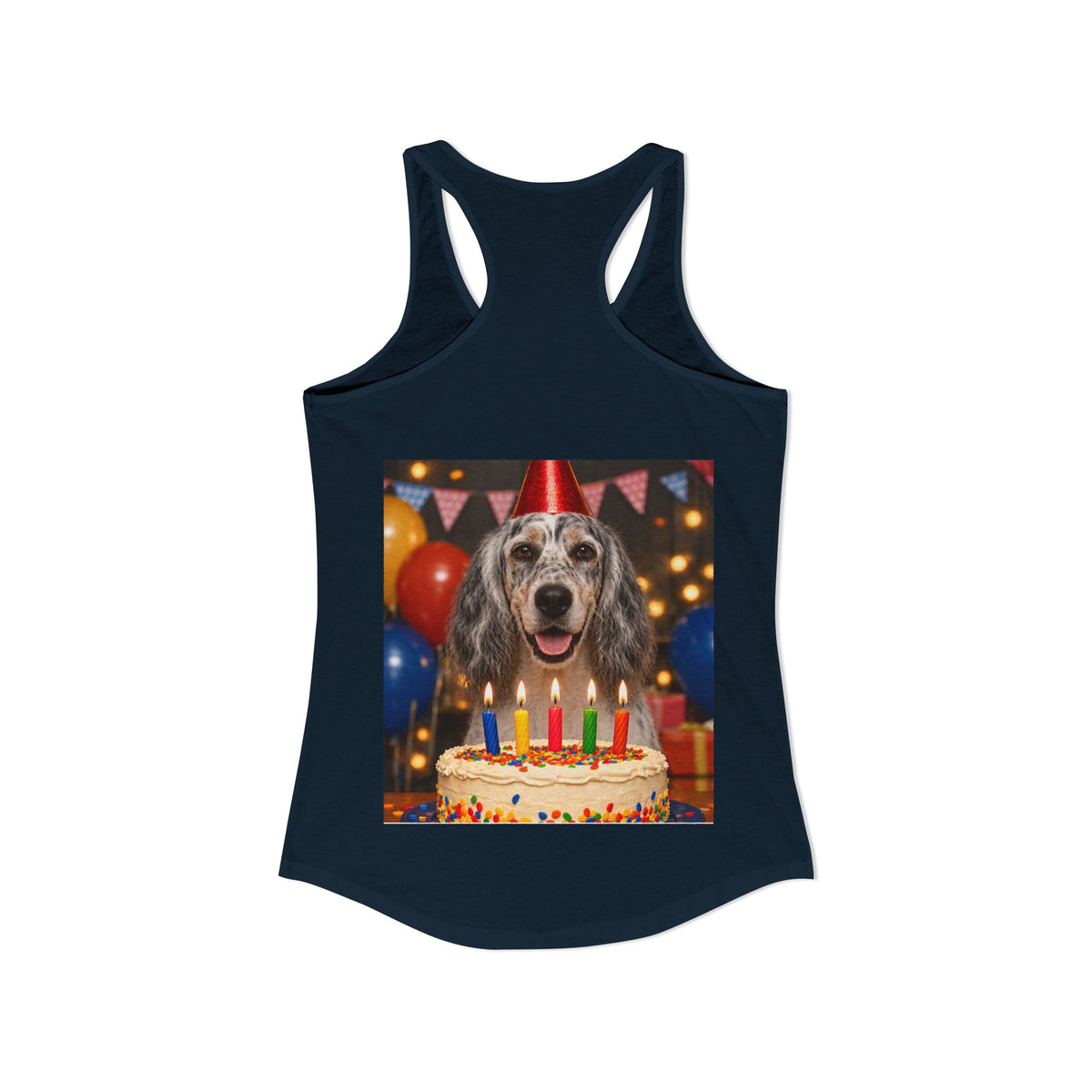 Birthday Buddy English Setter Women's Racerback Tank