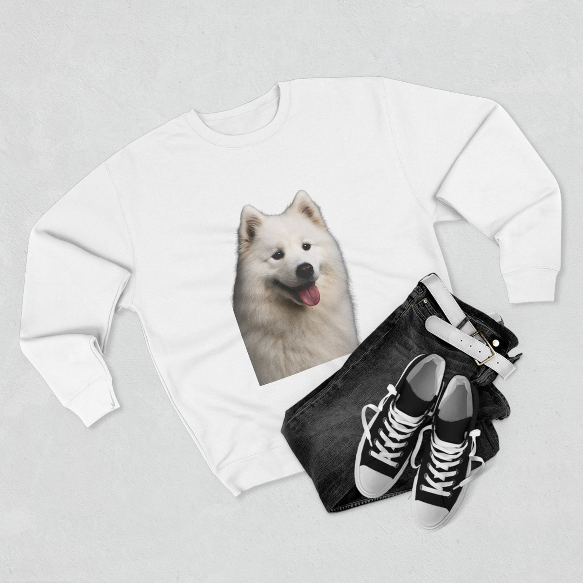 Samoyed Head Unisex Crewneck Sweatshirt