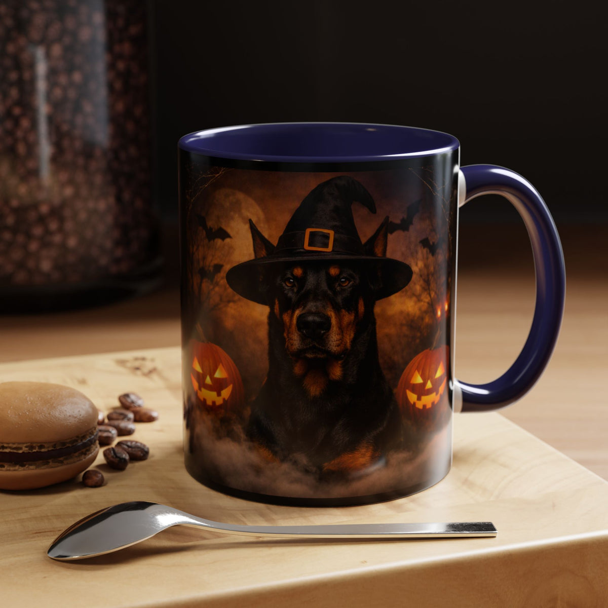 Witch Hat Pack Doberman 2-Tone Coffee Mug