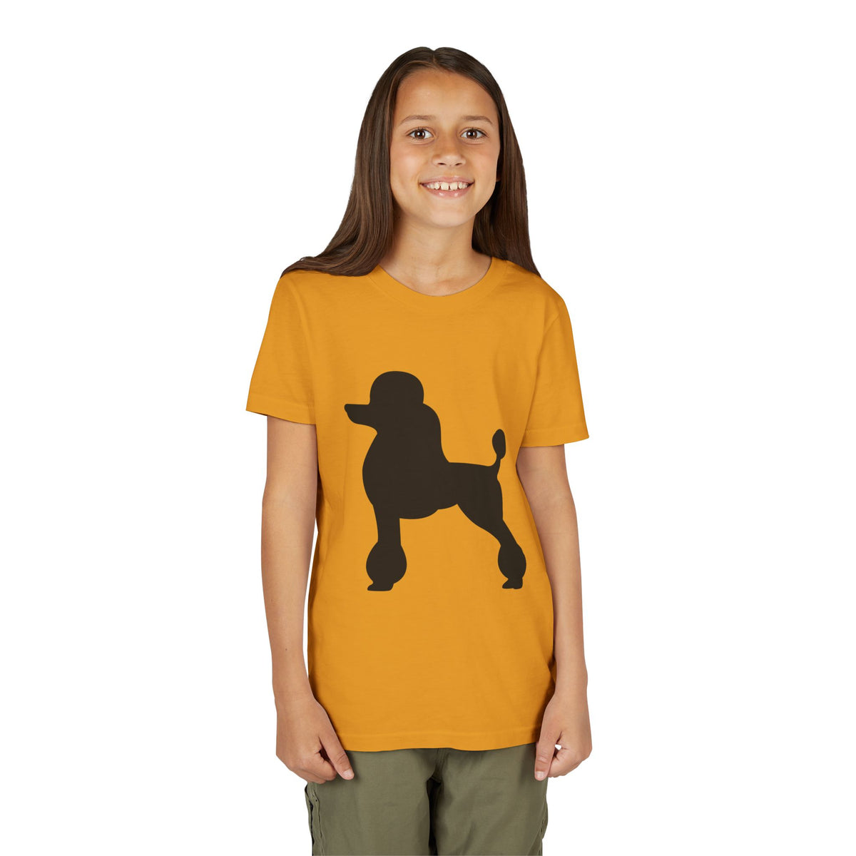 Poodle Silhouette Youth Unisex Short Sleeve Crewneck Tee