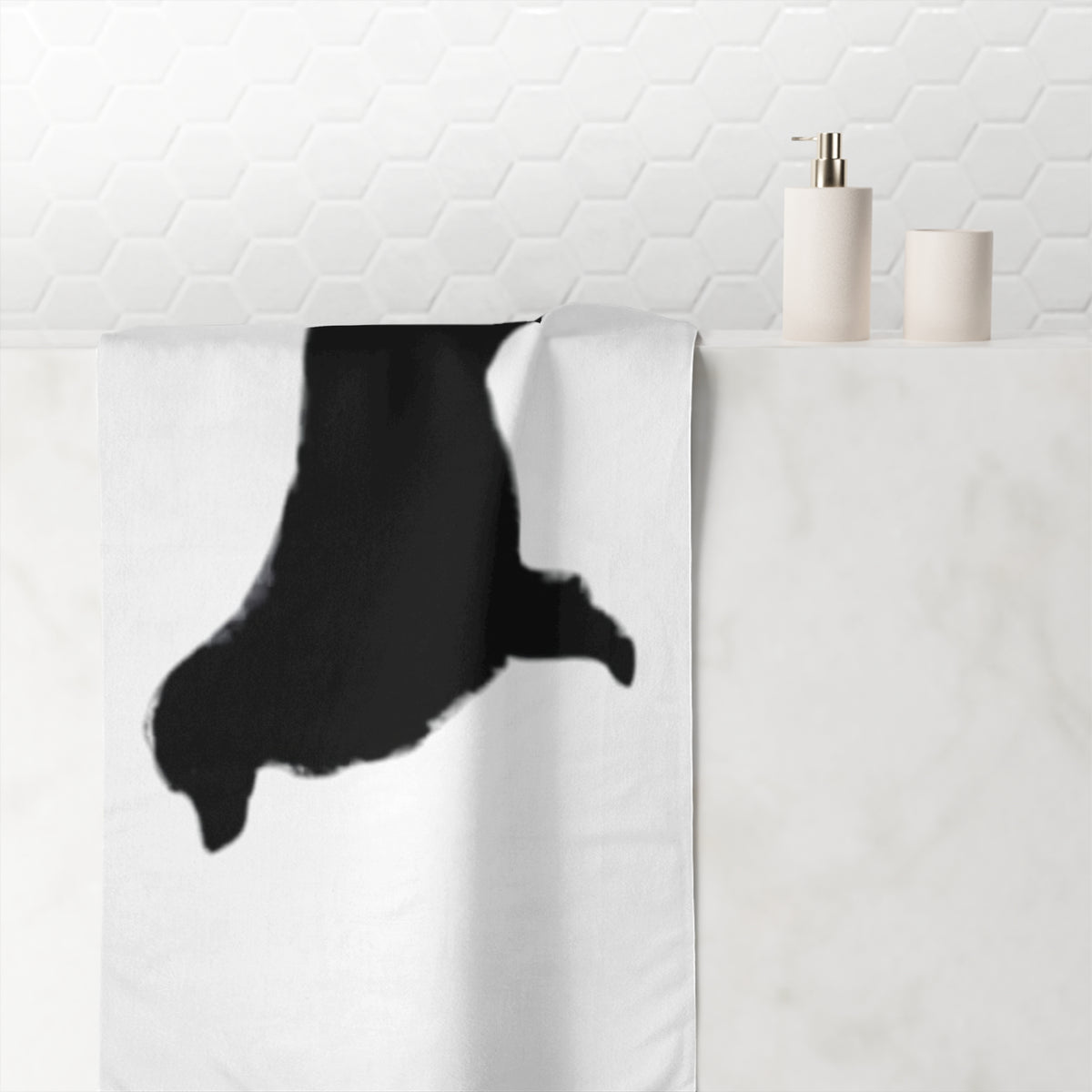Aussie Silhouette Mink-Cotton Beach Towel