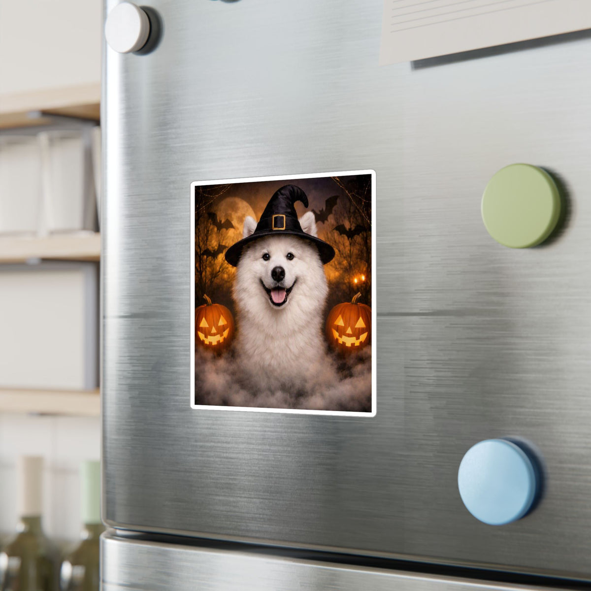 Witch Hat Pack Samoyed Vinyl Decal