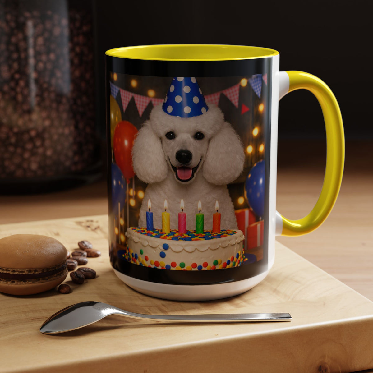 Birthday Buddy Poodle 2-Tone Coffee Mug