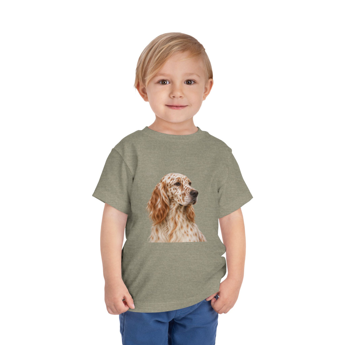 English Setter Head Toddler Unisex Short Sleeve Crewneck Tee