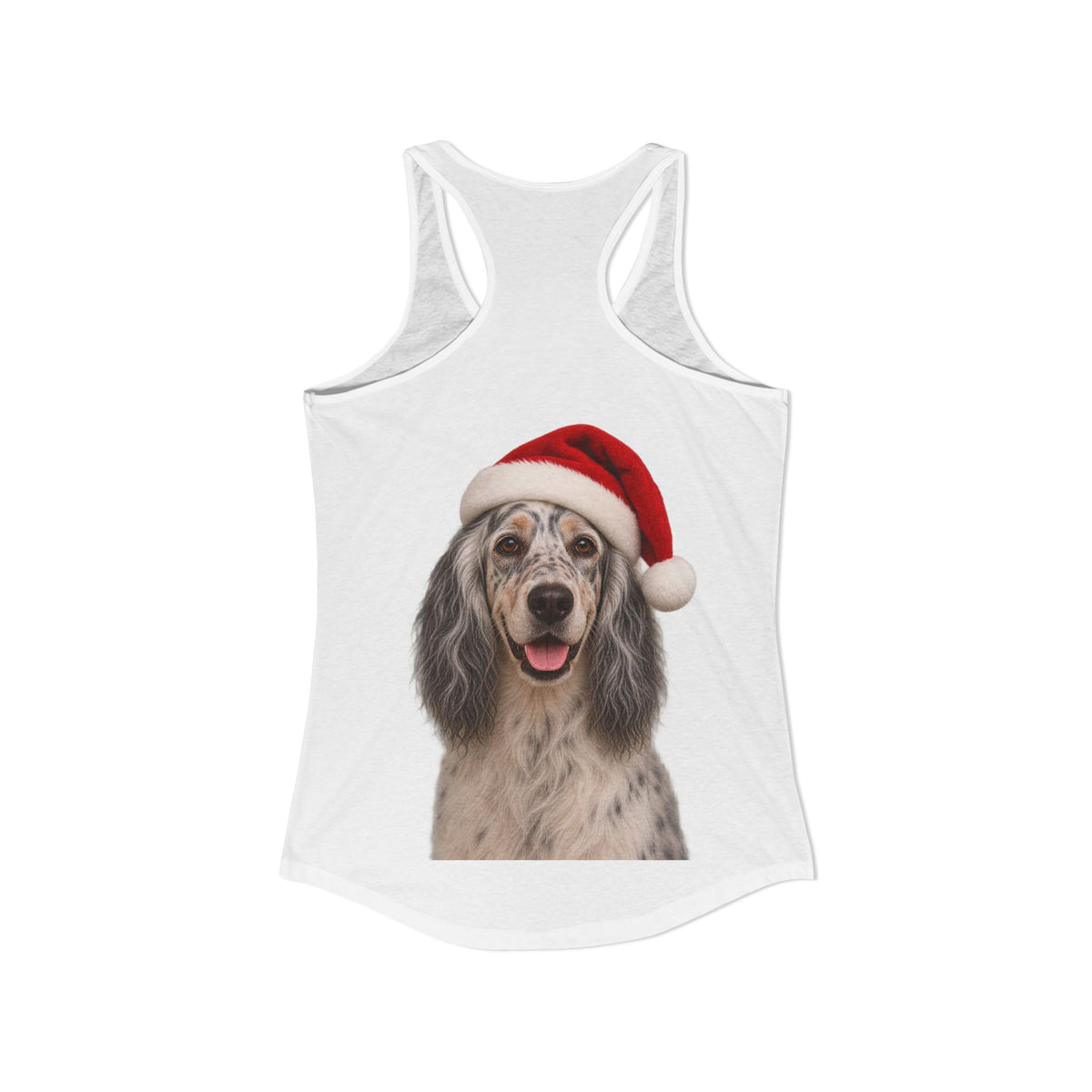 Santa Paws English Setter Women's Racerback Tank