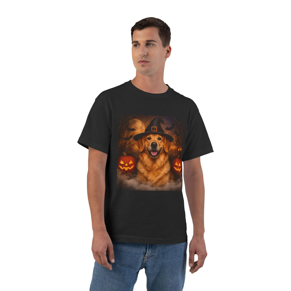 Witch Hat Pack Golden Men's Short-Sleeve Crewneck Tee