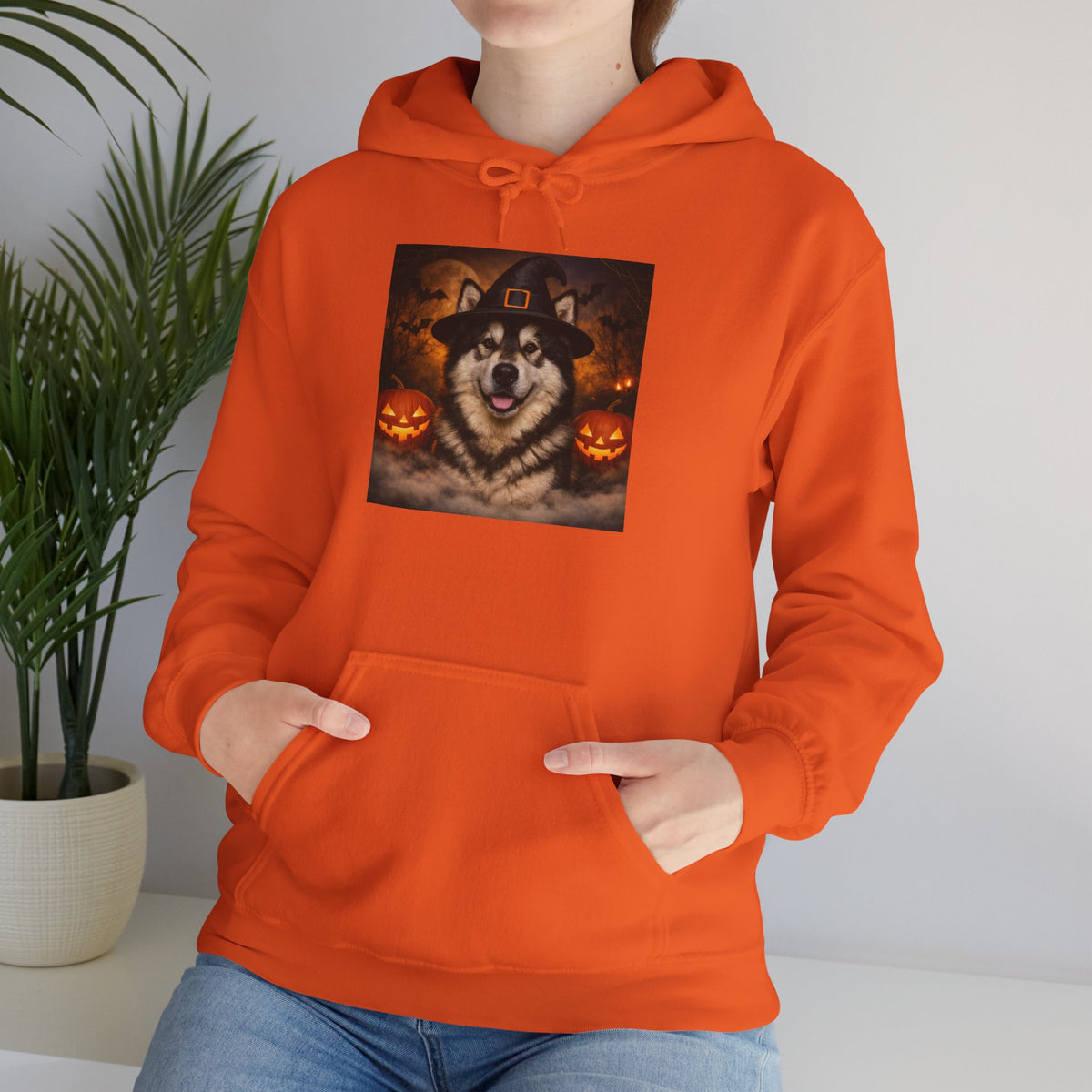 Witch Hat Pack Malamute Unisex Hoodie