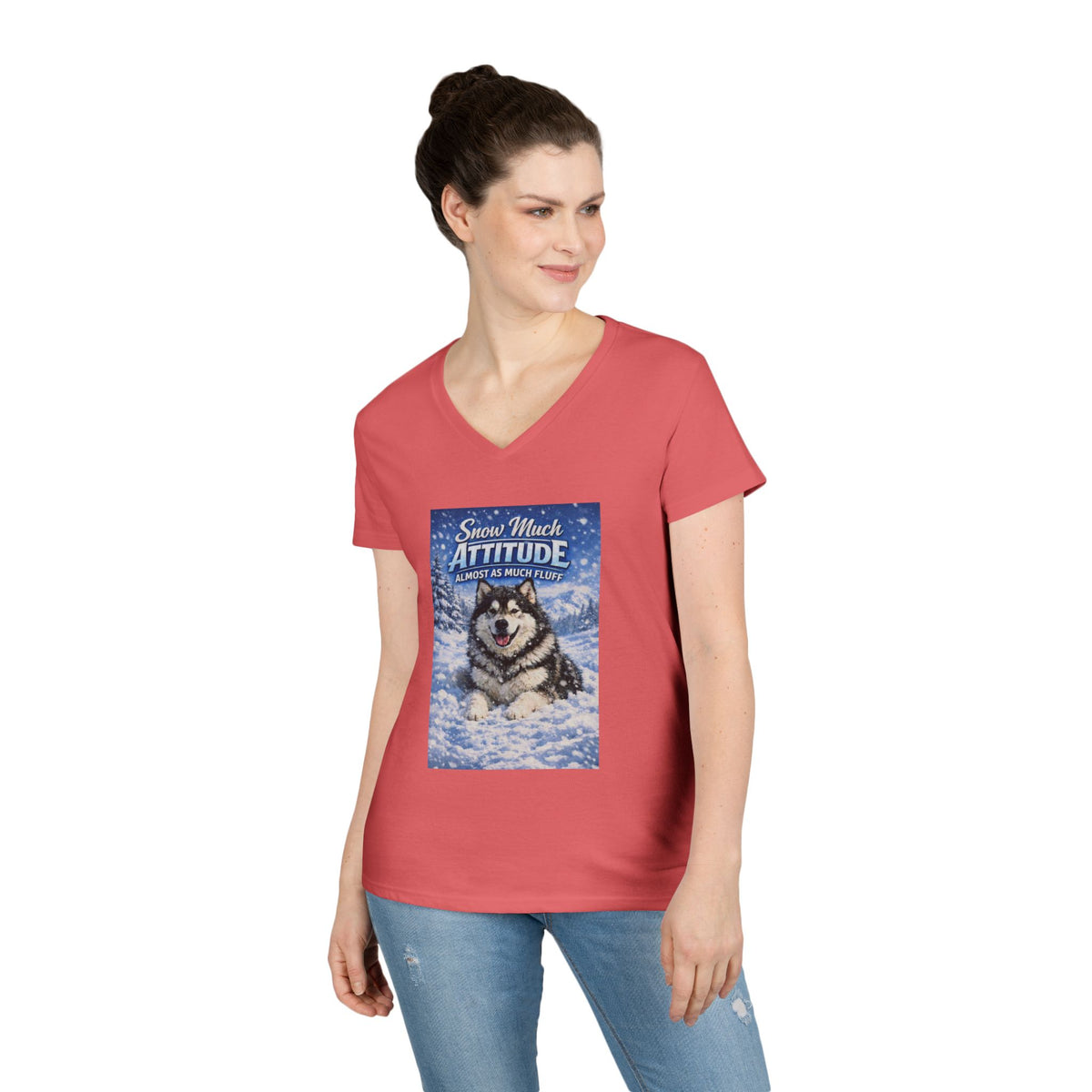 Snow Much Attitude Women's V-Neck Tee