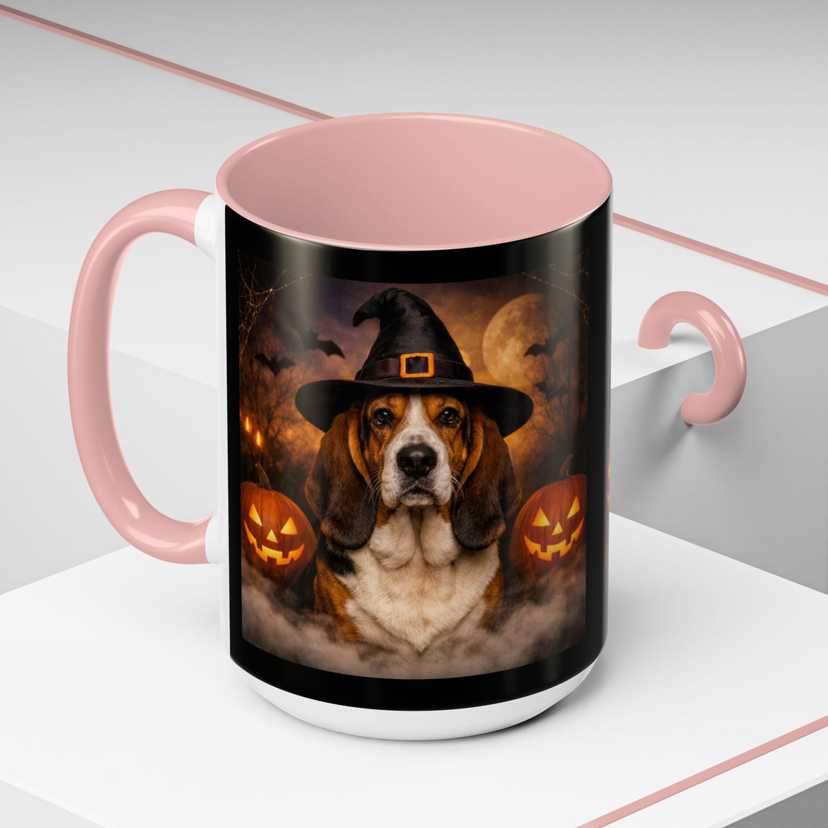 Witch Hat Pack Basset 2-Tone Coffee Mug