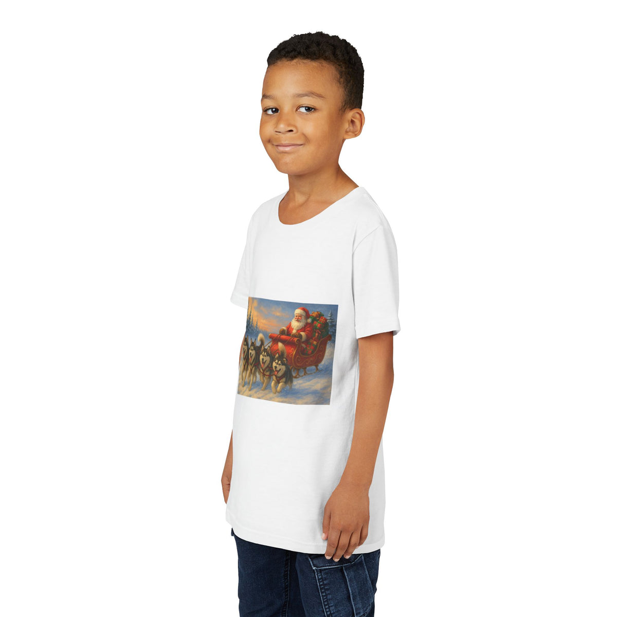 Dashing Through The Snow Youth Unisex Short Sleeve Crewneck Tee